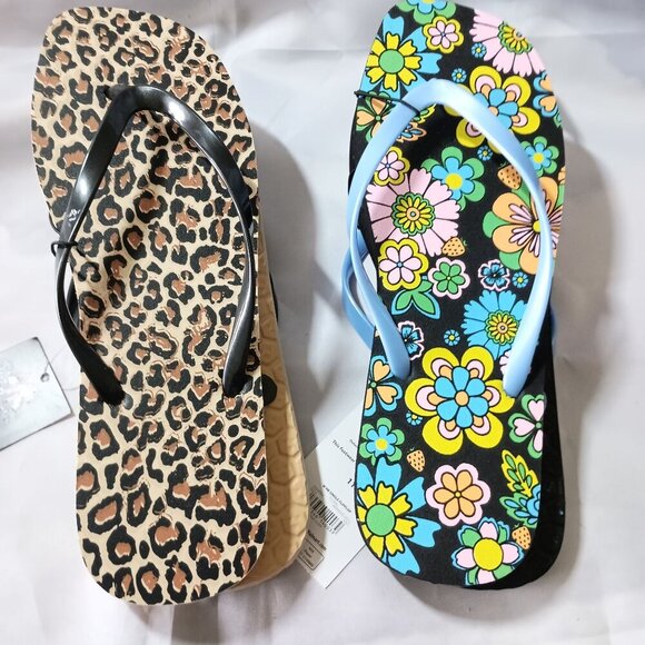 NoBo No Boundaries Flip Flops 2 Pairs Women’s Size 11 NEW Sandals Summer - Picture 1 of 2